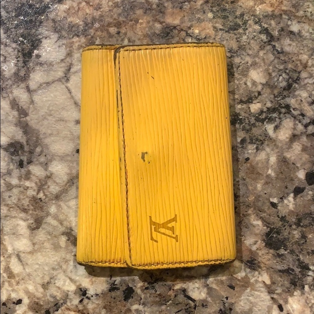 LOUIS VUITTON Yellow Epi Large Key Wallet